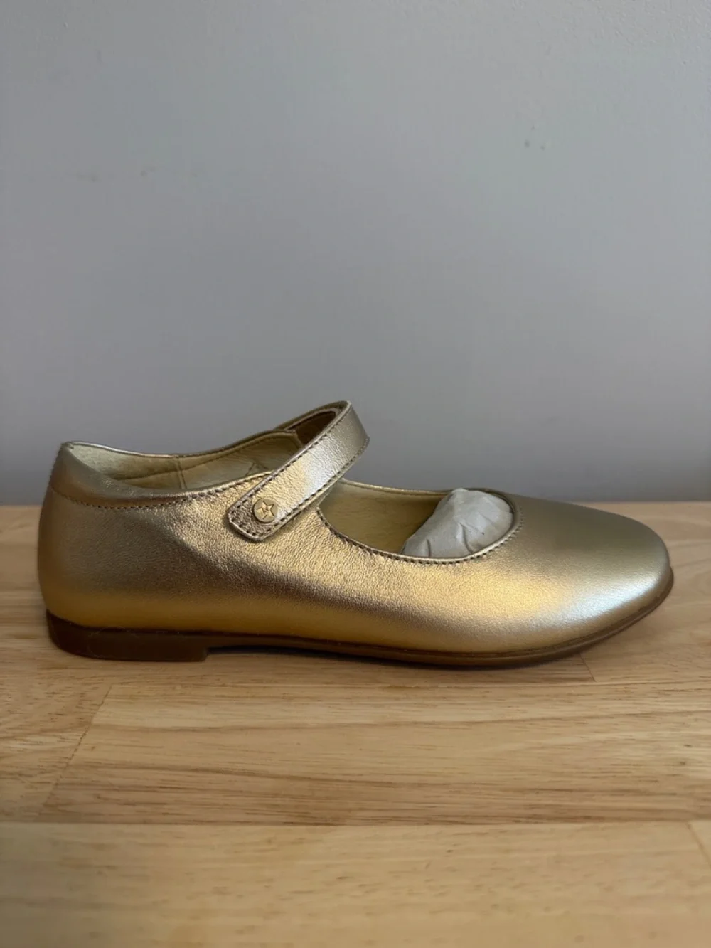Naturino Girls Gold Mary Jane Dress Shoes
